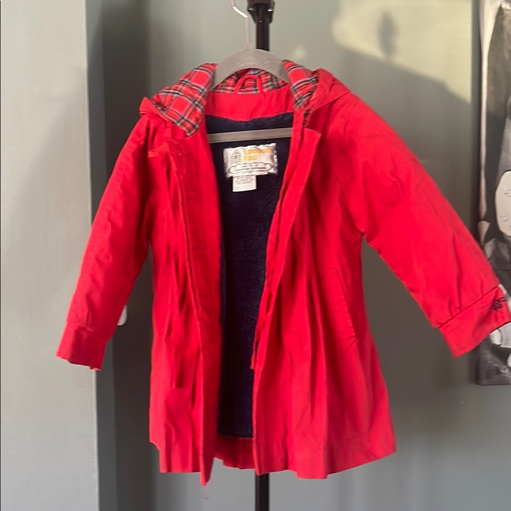 Little Girl Red Hooded Jacket
